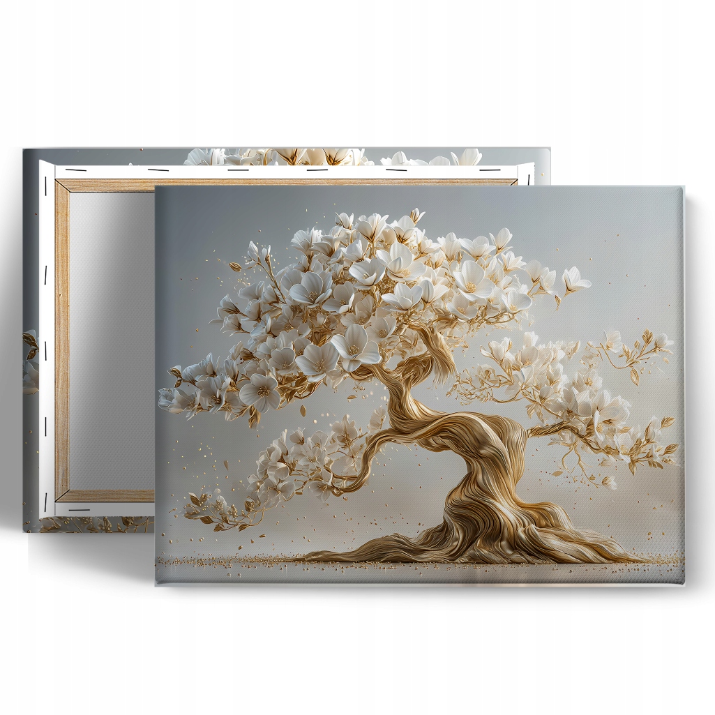 Obraz na płótnie do salonu Złote drzewko szczęścia Glamour 80x120