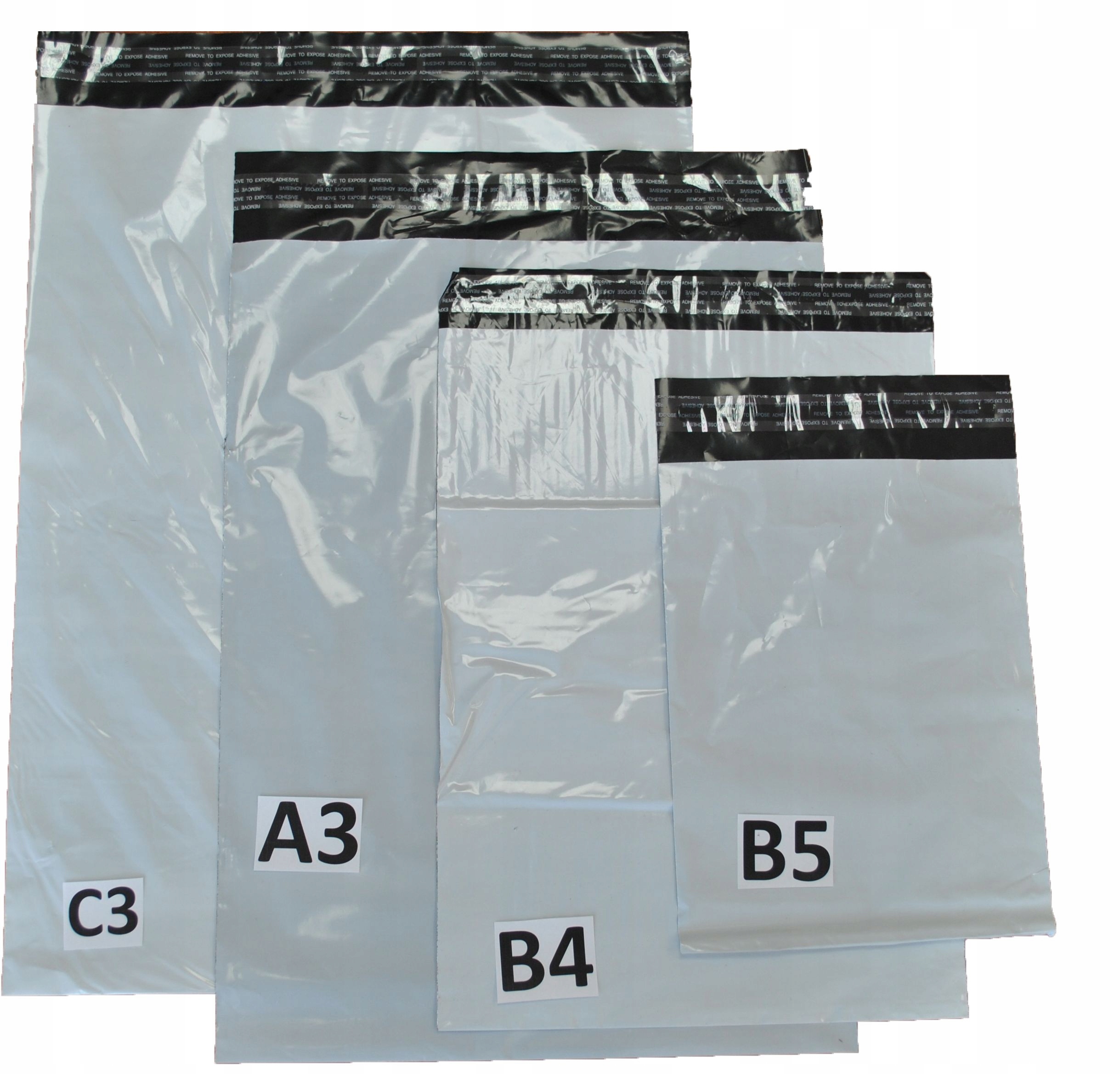 FOLIOPAKI KURIERSKIE 190 x 250 Koperty Foliowe Foliopak B5 MOCNE 100 sztuk Stan opakowania oryginalne