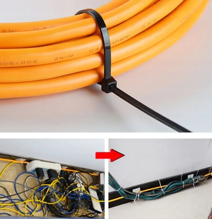 100x OPASKI ZACISKOWE KABLOWE ZIPERKI TRYTKI UW ODPORNE MOCNE 7,6x450 Marka Blow
