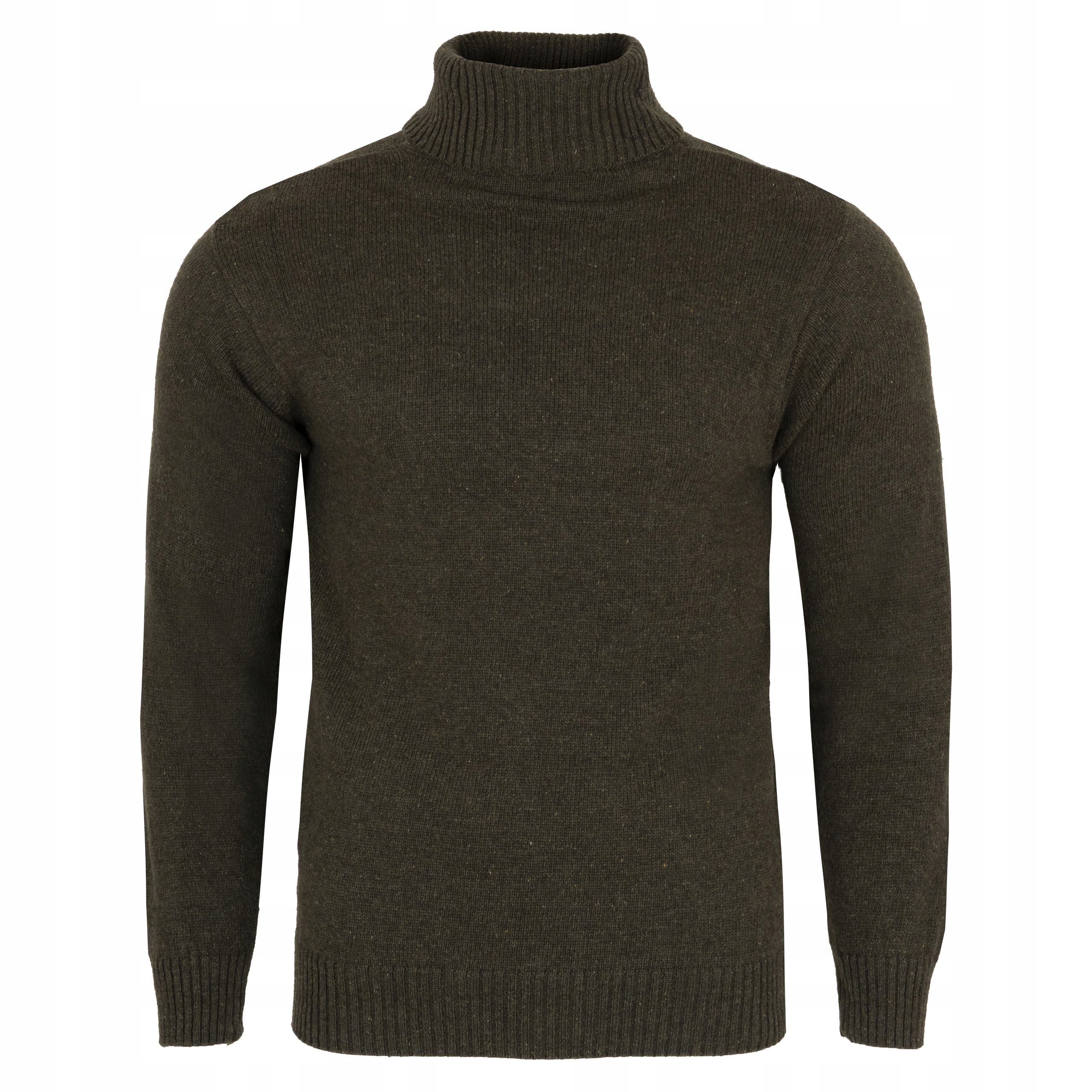 GOLF MĘSKI WEŁNIANY SWETER OLIWKOWY! ROZ.S SW434