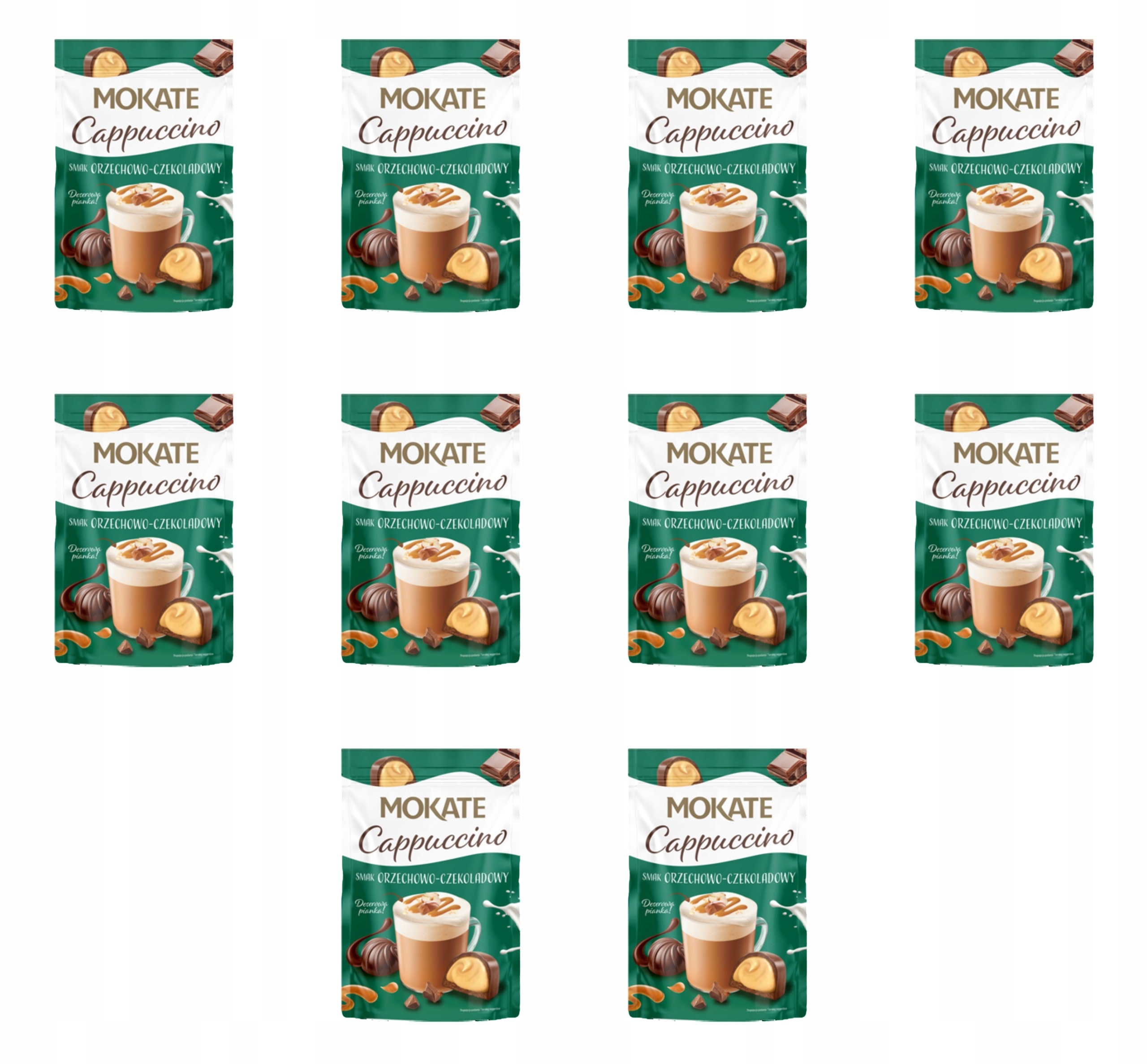 Mokate Cappuccino s oříškově-čokoládovou příchutí 110 g X10