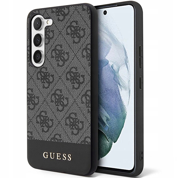 Guess GUHCS23SG4GLGR S23 S911 černá/černá hardcase 4G Stripe Collection