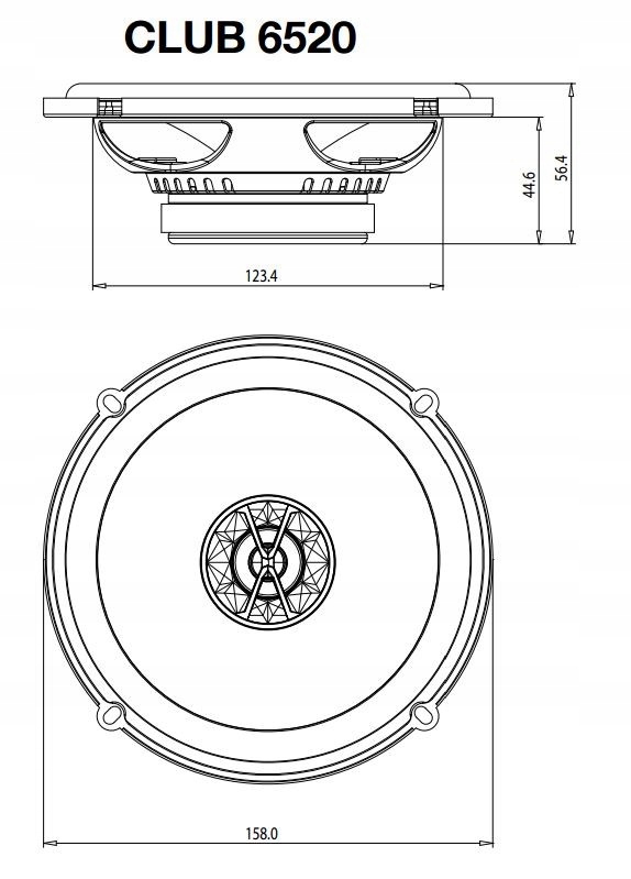 JBL CLUB 6520 GŁOŚNIKI SAMOCHODOWE 50-150W 2 WAY Model CLUB6520