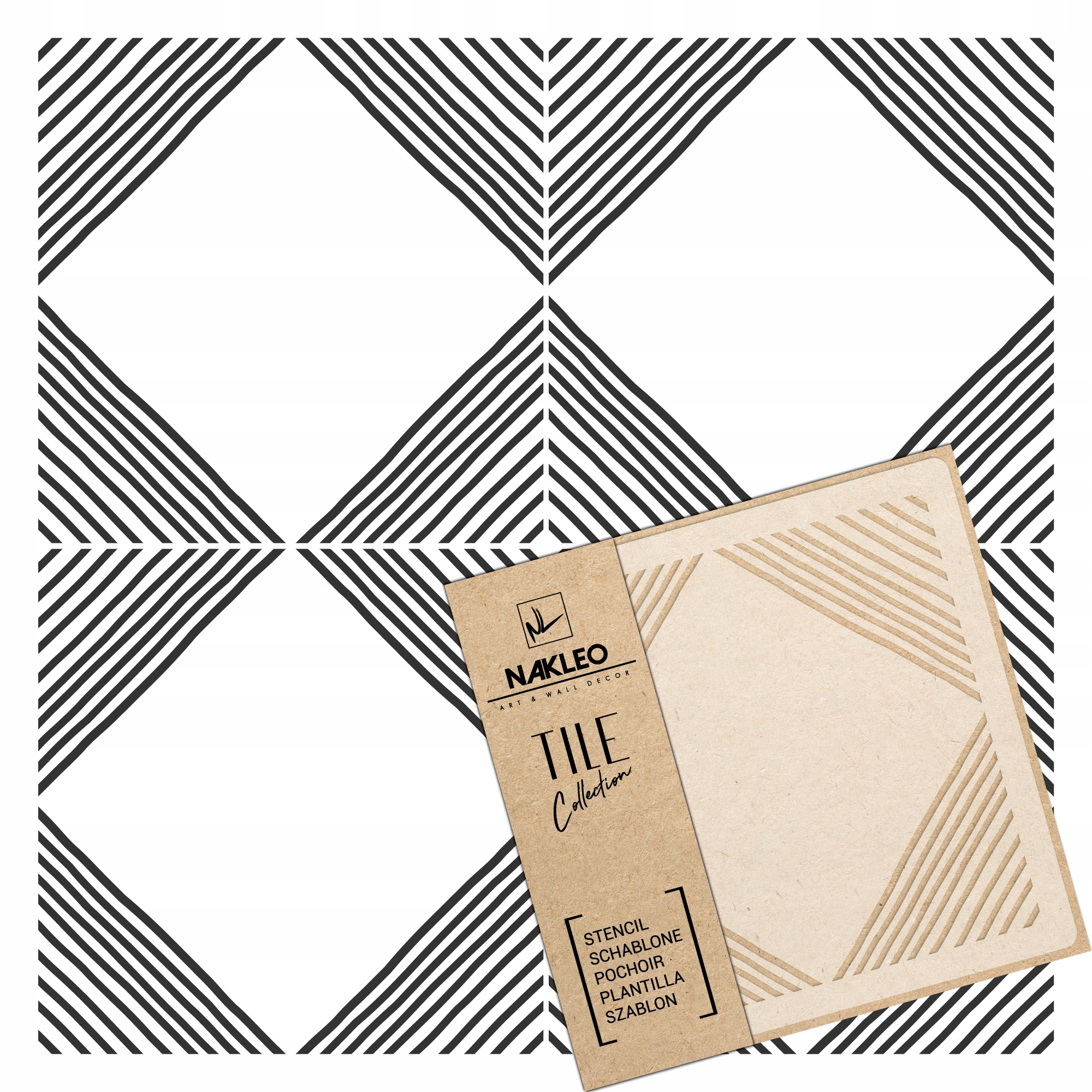 

Szablon Malarski imitacja kafelków płytek Maior