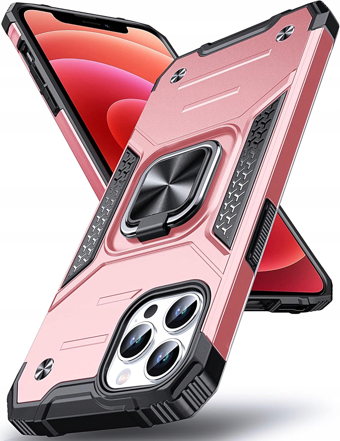 Etui Ochronne Armor Ring iPhone 12 Pro Max Pancerne Różowe