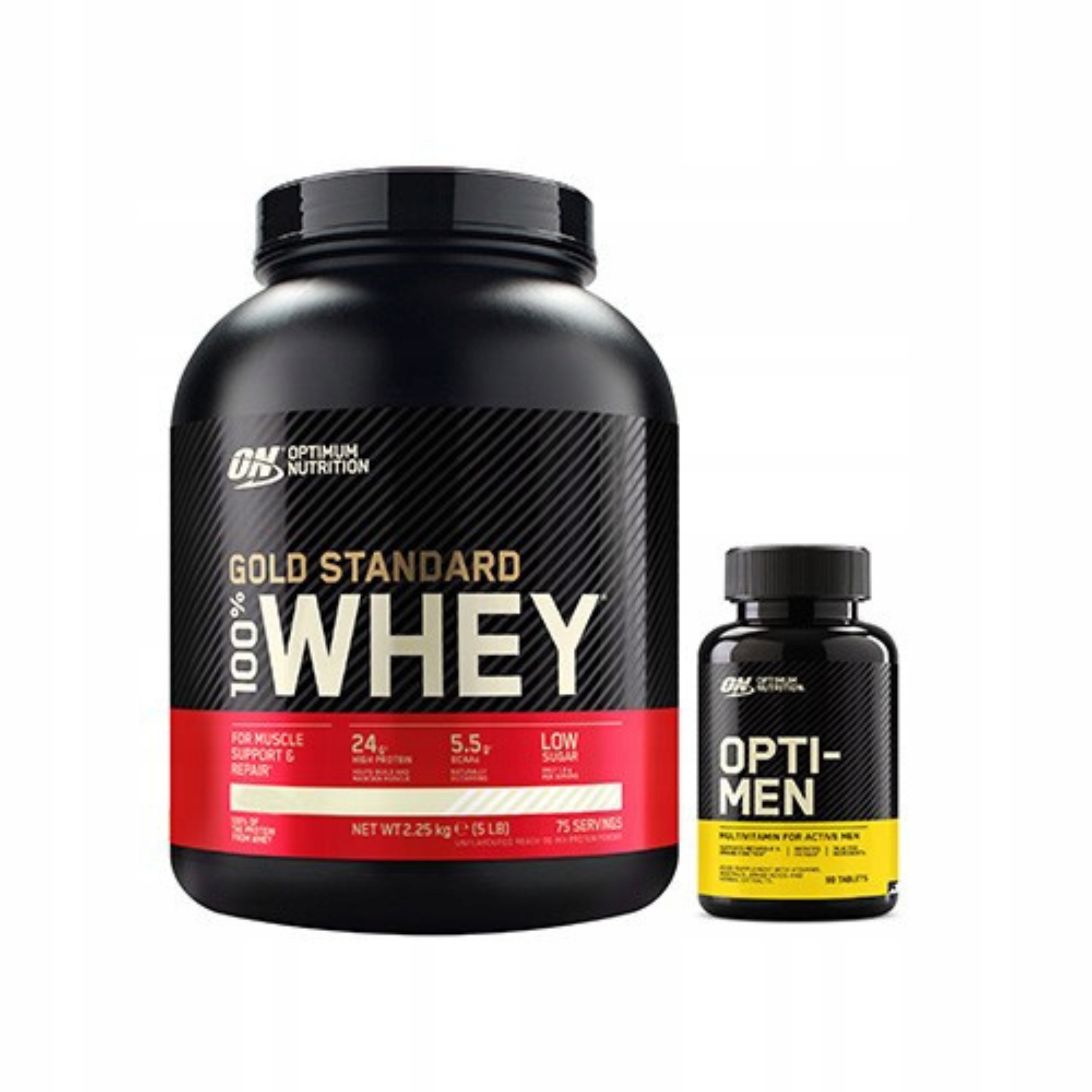 Protein Optimum Gold Standard Whey 2260 g Čokoláda Ořech Opti Men