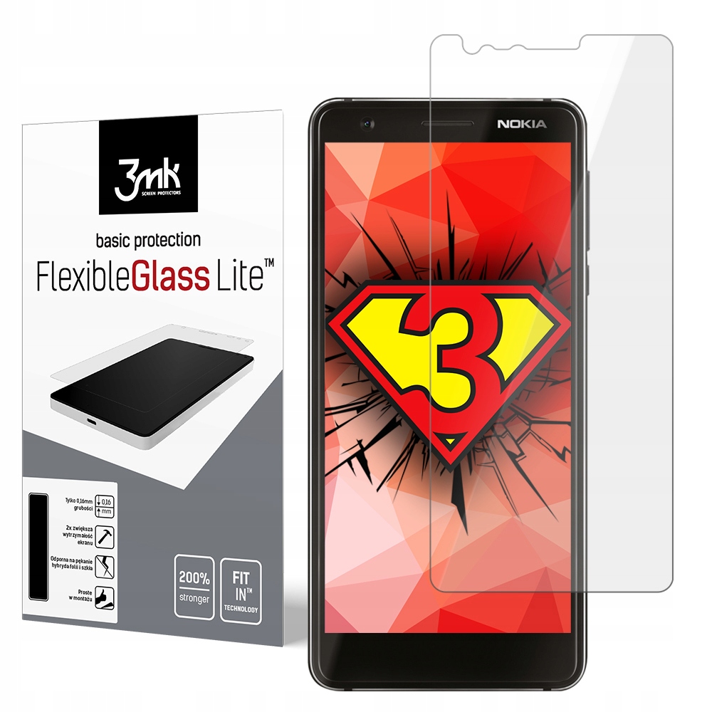 

Nokia 3.1 ------ szkło 3mk --- FlexibleGlass Lite