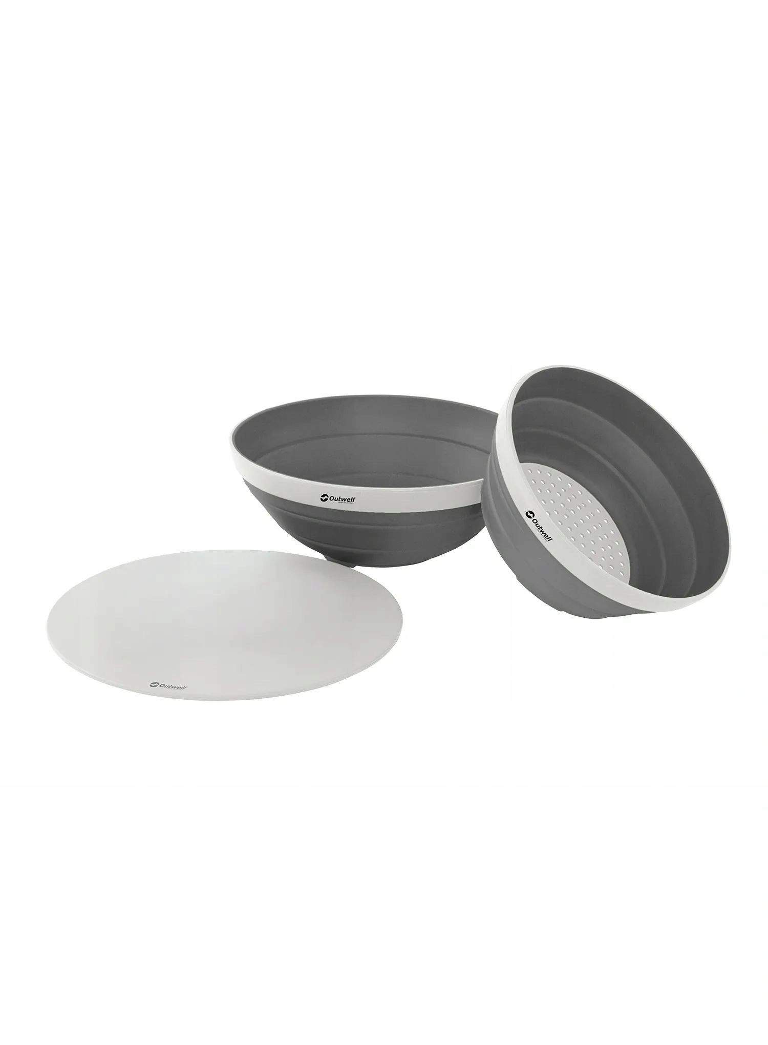 Sada nádobí Outwell Collaps Bowl & Colander Set šedá barva