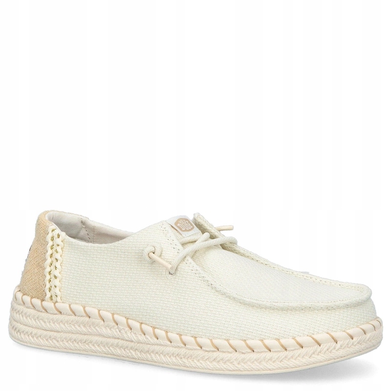 Lehké dámské polobotky Hey Dude Wendy Espadrille Woven 43681 White 41