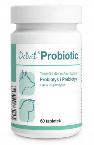 Dolfos Dolvit Probiotic probiotyk 60 tabletek x2 Przeznaczenie dla psa i kota