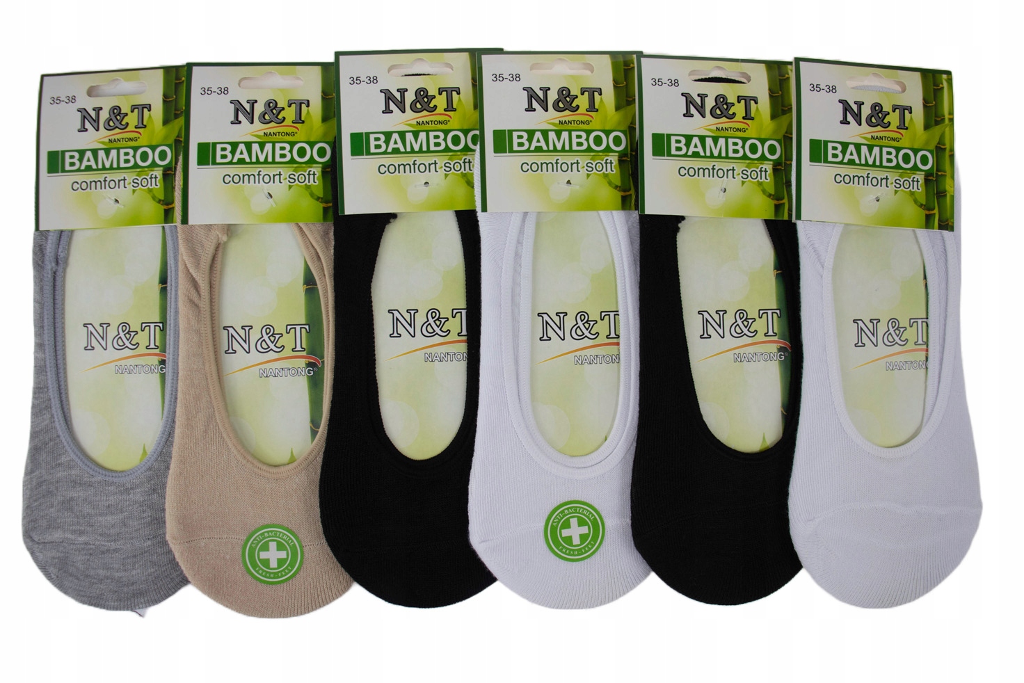 

6x Bambusowe Kolorowe Skarpetki Damskie Stopki