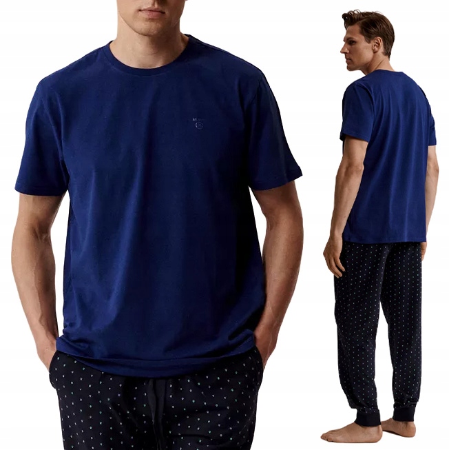 Pánské pyžamo ze 100% bavlny Pyžamový komplet Atlantic NMP-388 XXL