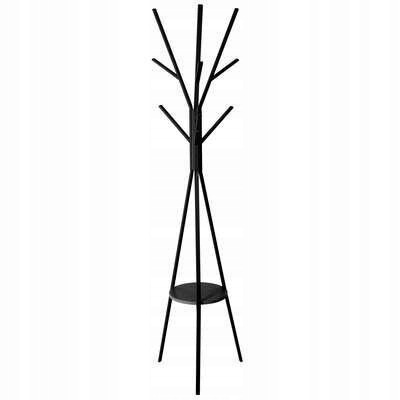 Věšák S Poličkou Tree černý železný 9 Háčků