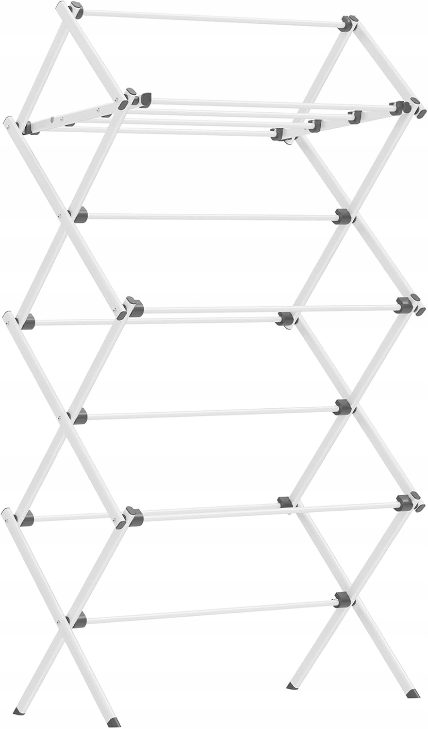 Levně Songmics sušák, skládací, bílá ocel, kompaktní, pro vnitřní/venkovní použití.