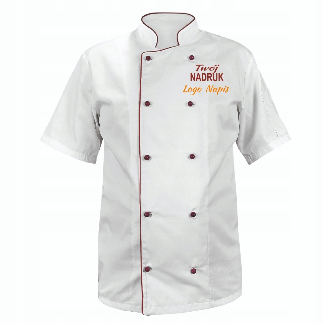 Mikina Kitel bílá s bordovým lemováním a vaším potiskem loga velikosti M