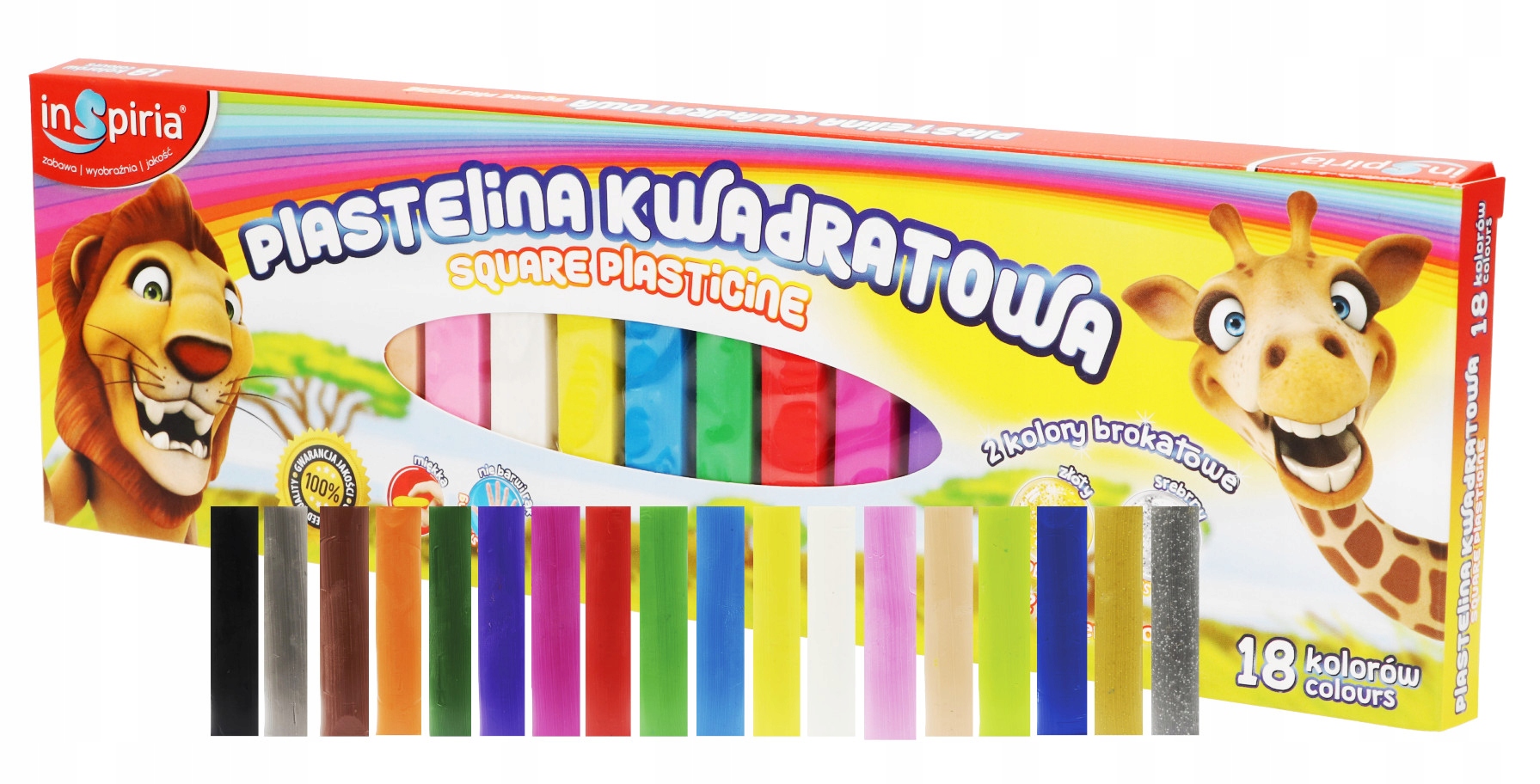

Inspiria Plastelina Szkolna Kwadratowa 18 Kol