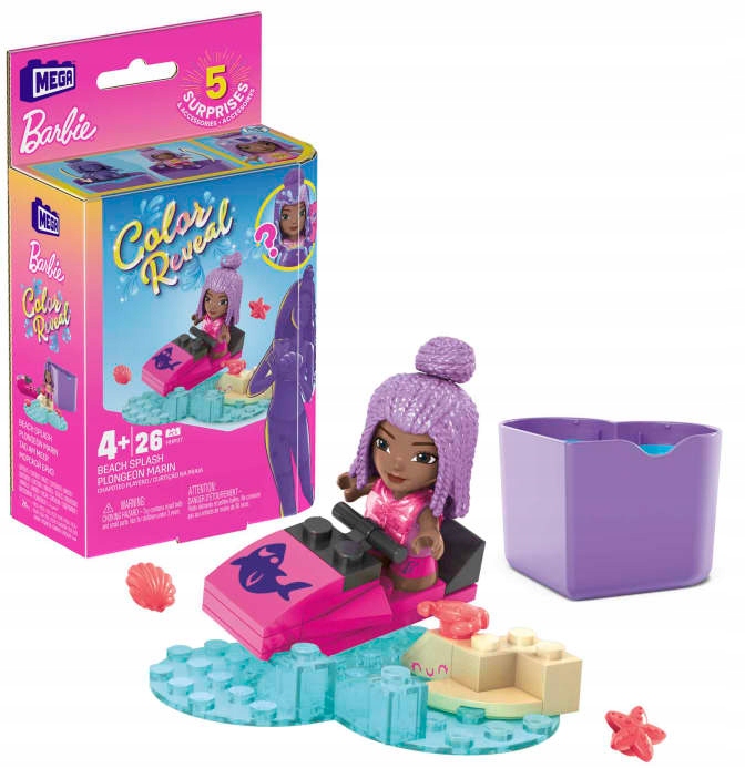

Barbie Klocki Skuter Wodny 26 Elementów 4+