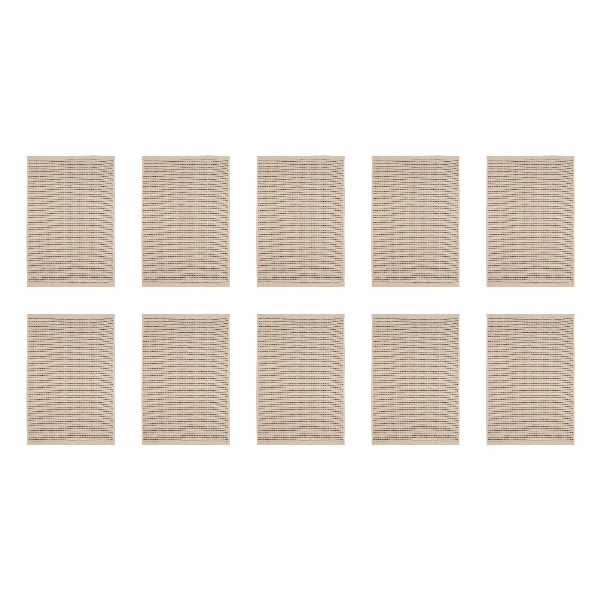 10 ks Koberec tkaný na plocho, přírodní, černý, 120 x 180 cm Starreklinte