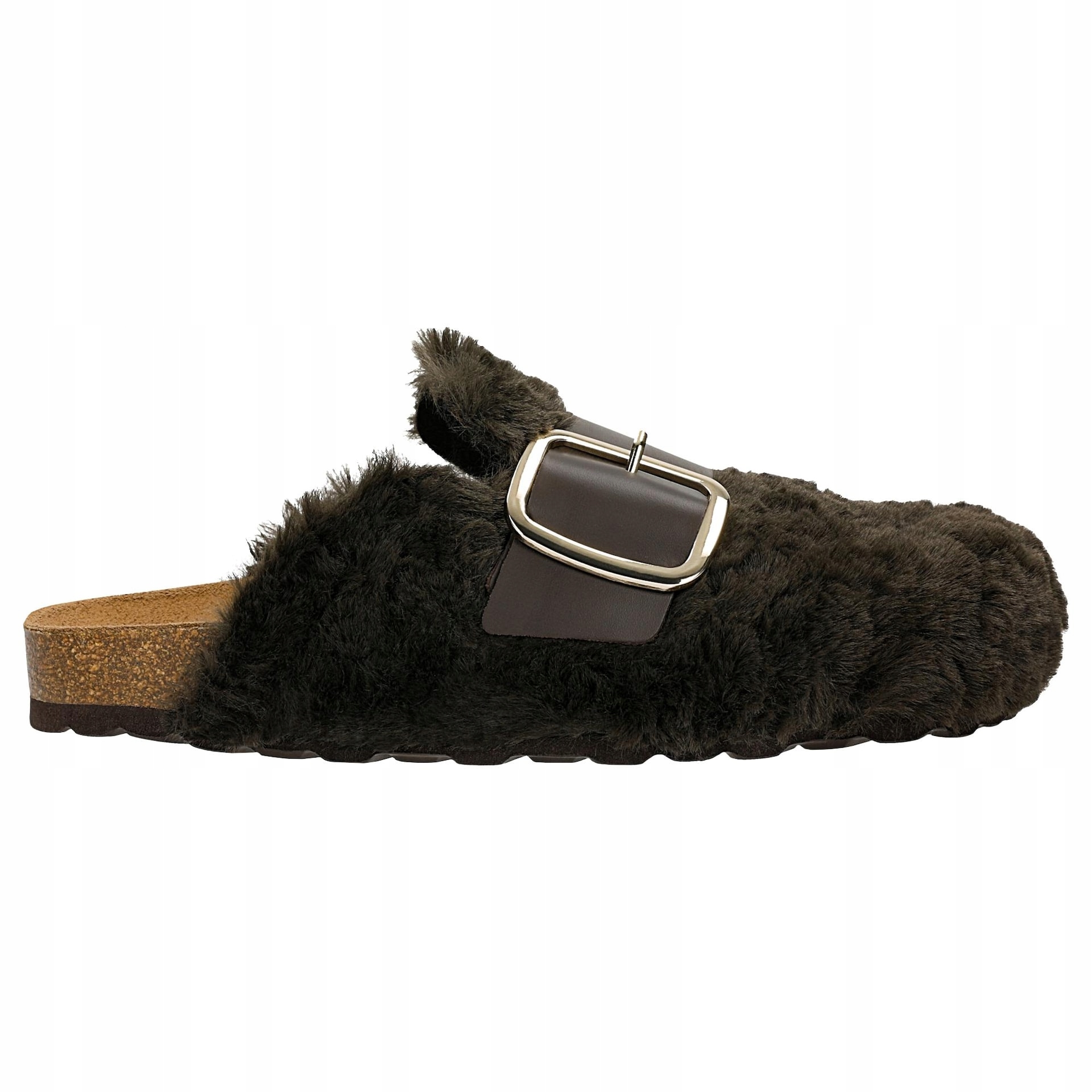 Dámské kožešinové pantofle Relaks na korkové podrážce vel. 42