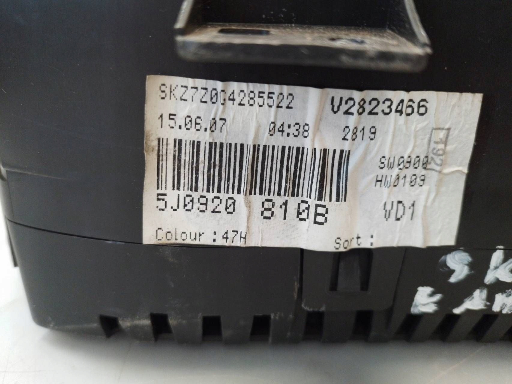 dials Skoda Fabia II 5J0920810B AND/2/N2