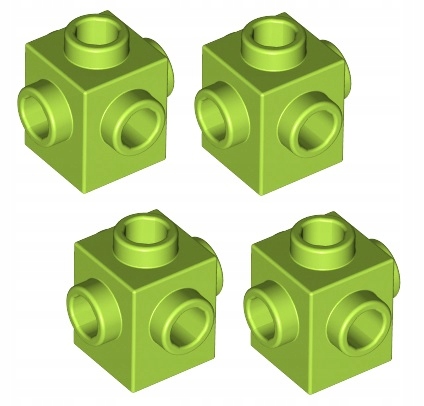 

Lego klocek 1x1 -4 piny z boku limonka 4szt 4733 N