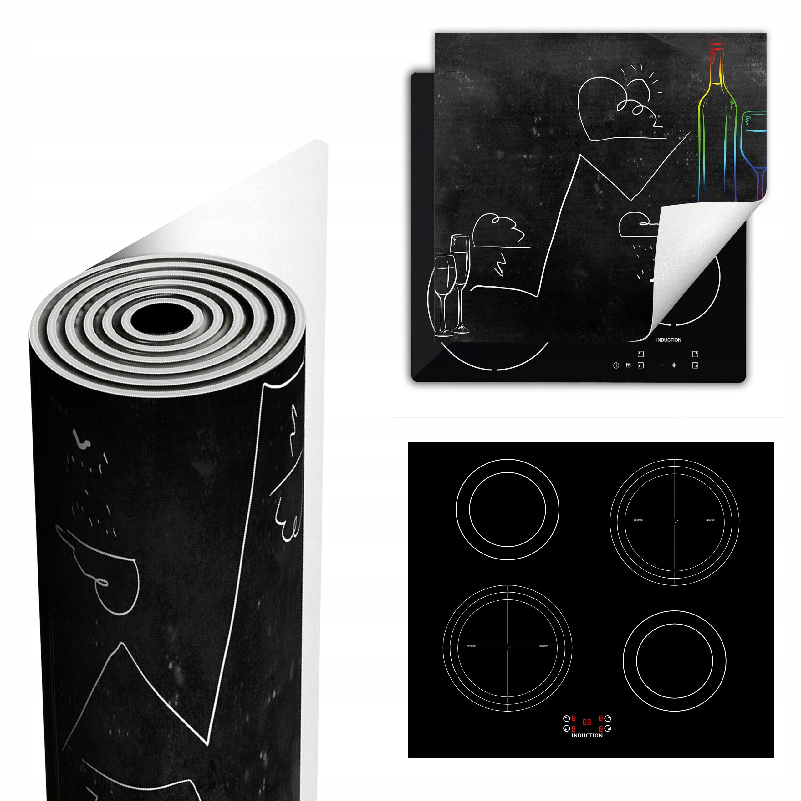 Ochranná Podložka Na Sporák Má Více Místa 60x52 tmavá víno