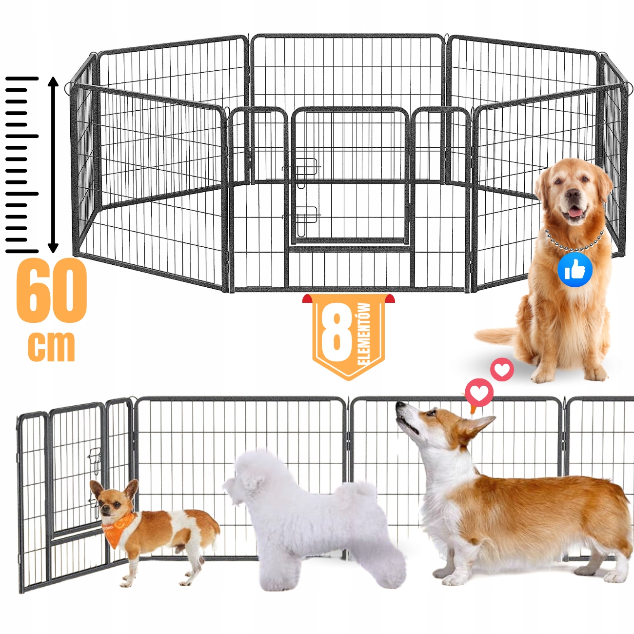 Duża Zagroda XXL Modułowa Klatka Hodowlana dla Psa Wybieg Kojec dla Szczen*