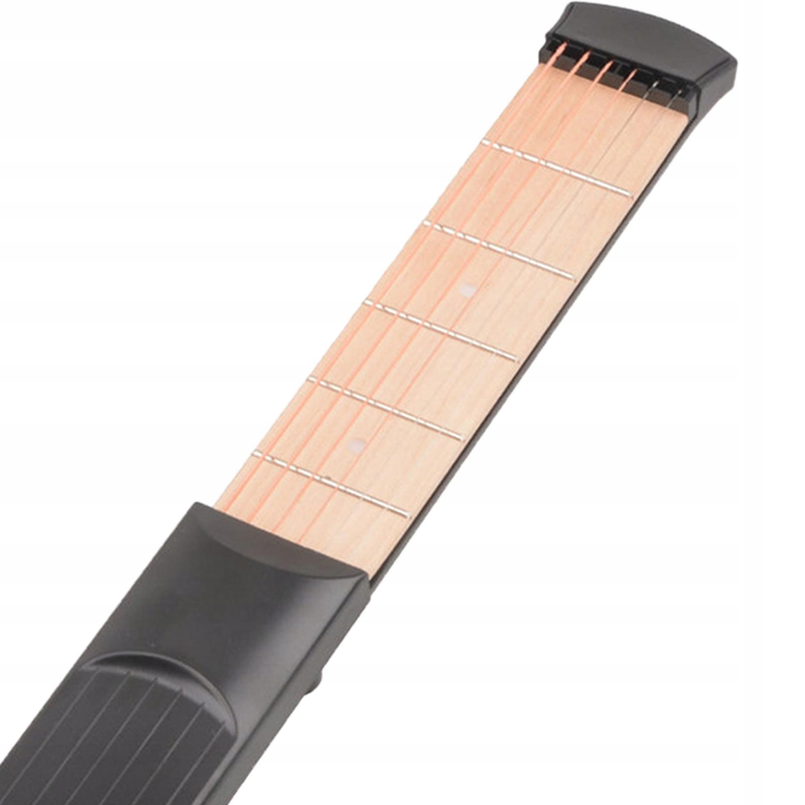 Mini gitara akustyczna kieszonkowa z 6 progami Kolor czarny
