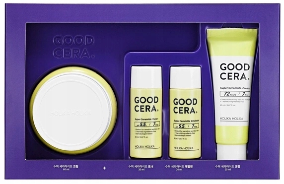 Skin and Good Cera Cream ceramidowy zestaw krem emulsja i tonerem Holika