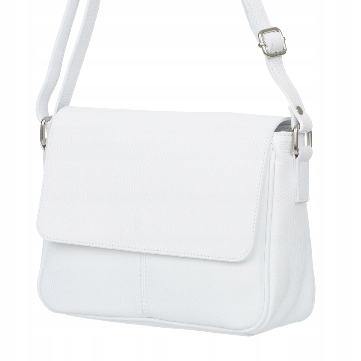 Kožená kabelka Vera Pelle Bafta Bílá
