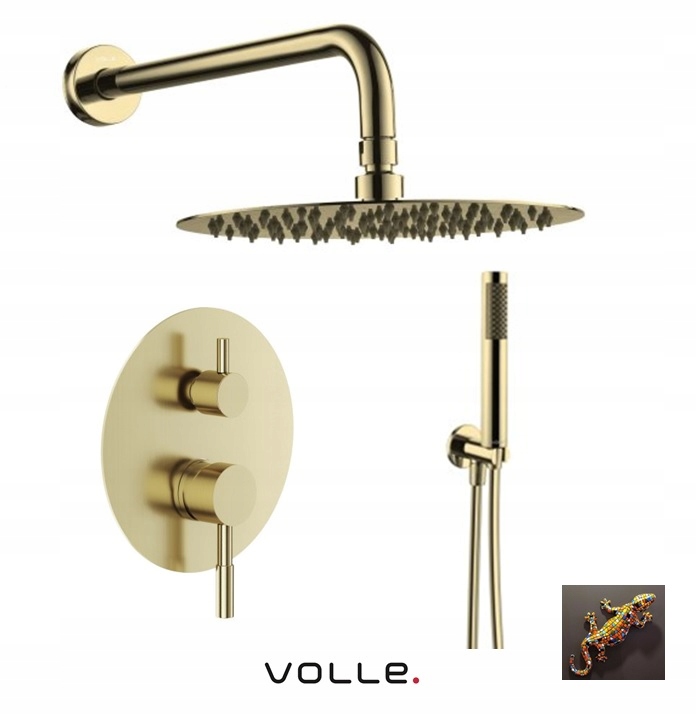 Volle Cruze Podomietkový sprchový set zlato kartáčovaný
