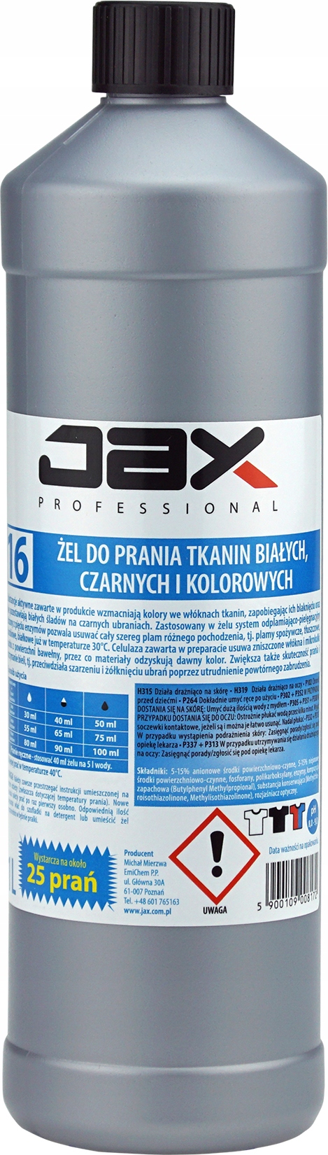 

Żel Do Prania Kolor Czarny Biel Enzymatyczny 1L