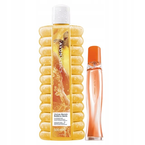AVON Zestaw PERFUMY SUMMER WHITE SUNSET EDT + PŁYN DO KĄPIELI 500 ML