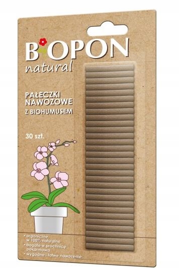 

Pałeczki nawozowe z biohumusem Biopon 30 szt
