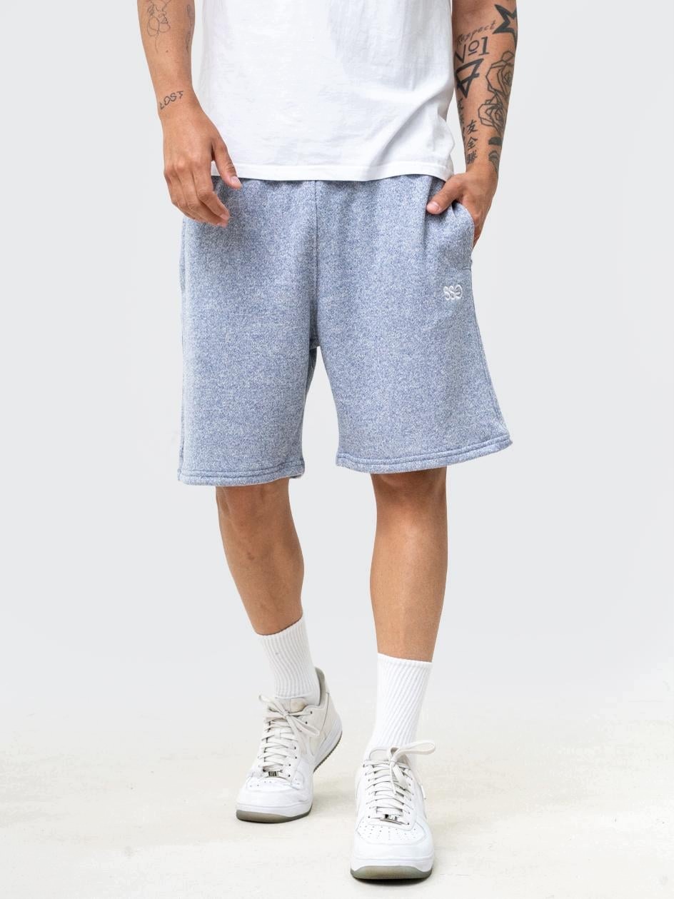 Krátké Kraťasy teplákové kraťasy Melanžové modré Ssg Small Classic XL