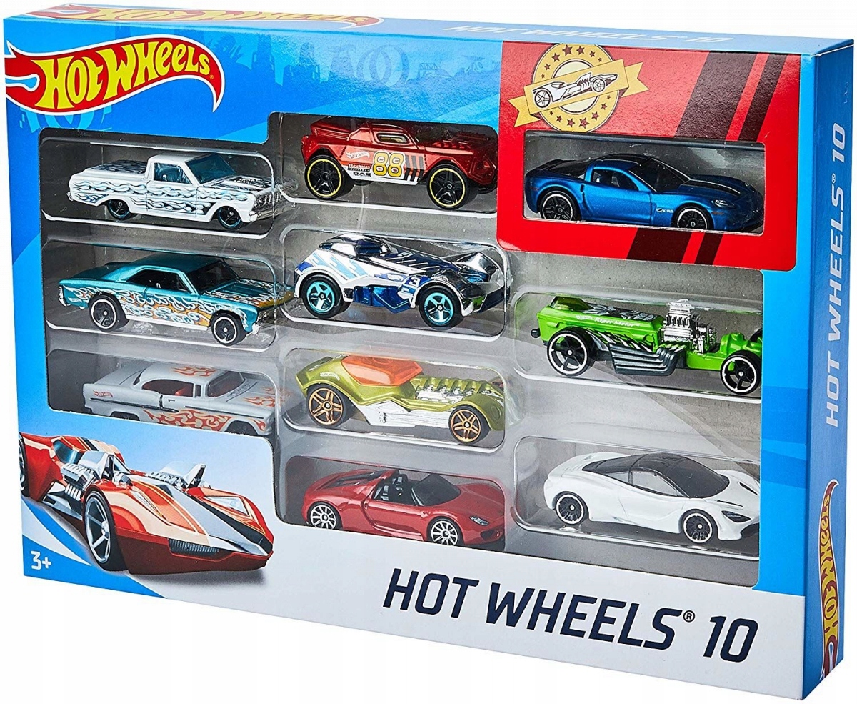 

Hot Wheels Zestaw 10 Samochodzików Mix Aut 54886