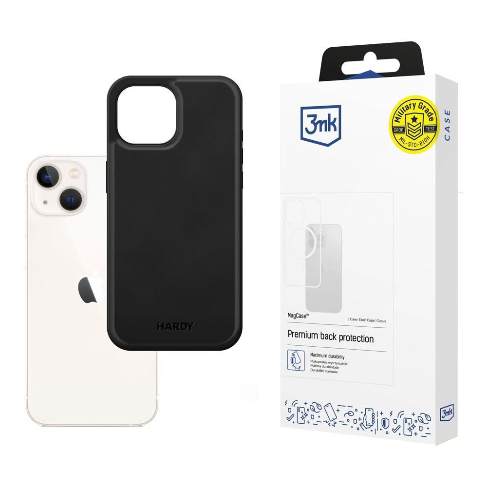 Etui 3mk Hardy Apple Silky Leather MagCase na Apple iPhone 13 czarne 3mk