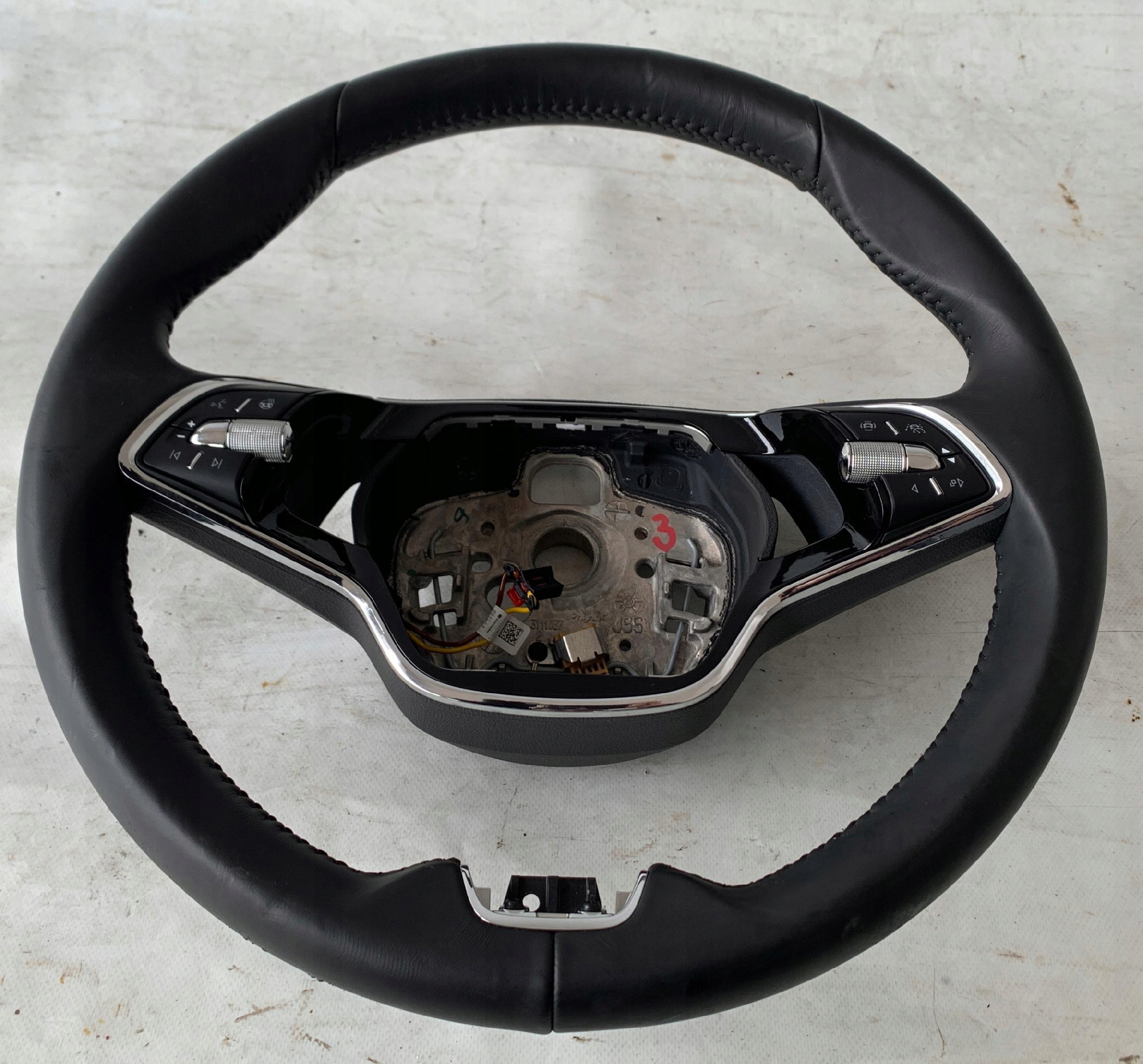 steering wheel, SKODA OCTAVIA IV GRZANA with shifting leather