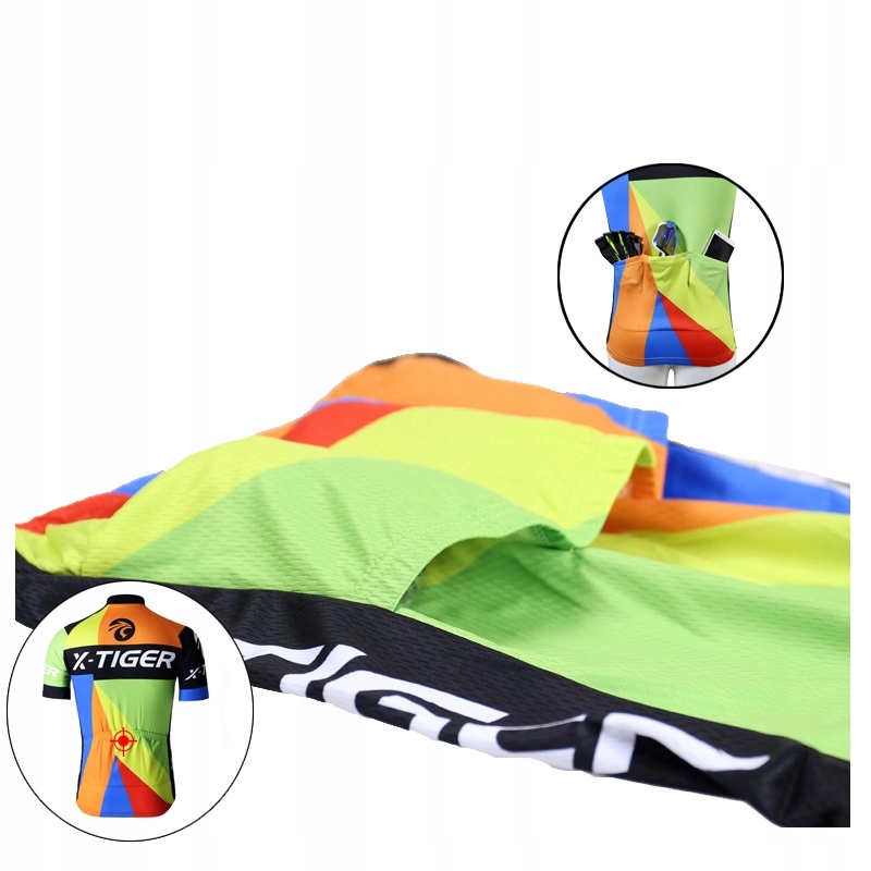 X-TIGER MĘSKA KOSZULKA ROWEROWA KRÓTKI RĘKAW MTB Rękaw krótki rękaw
