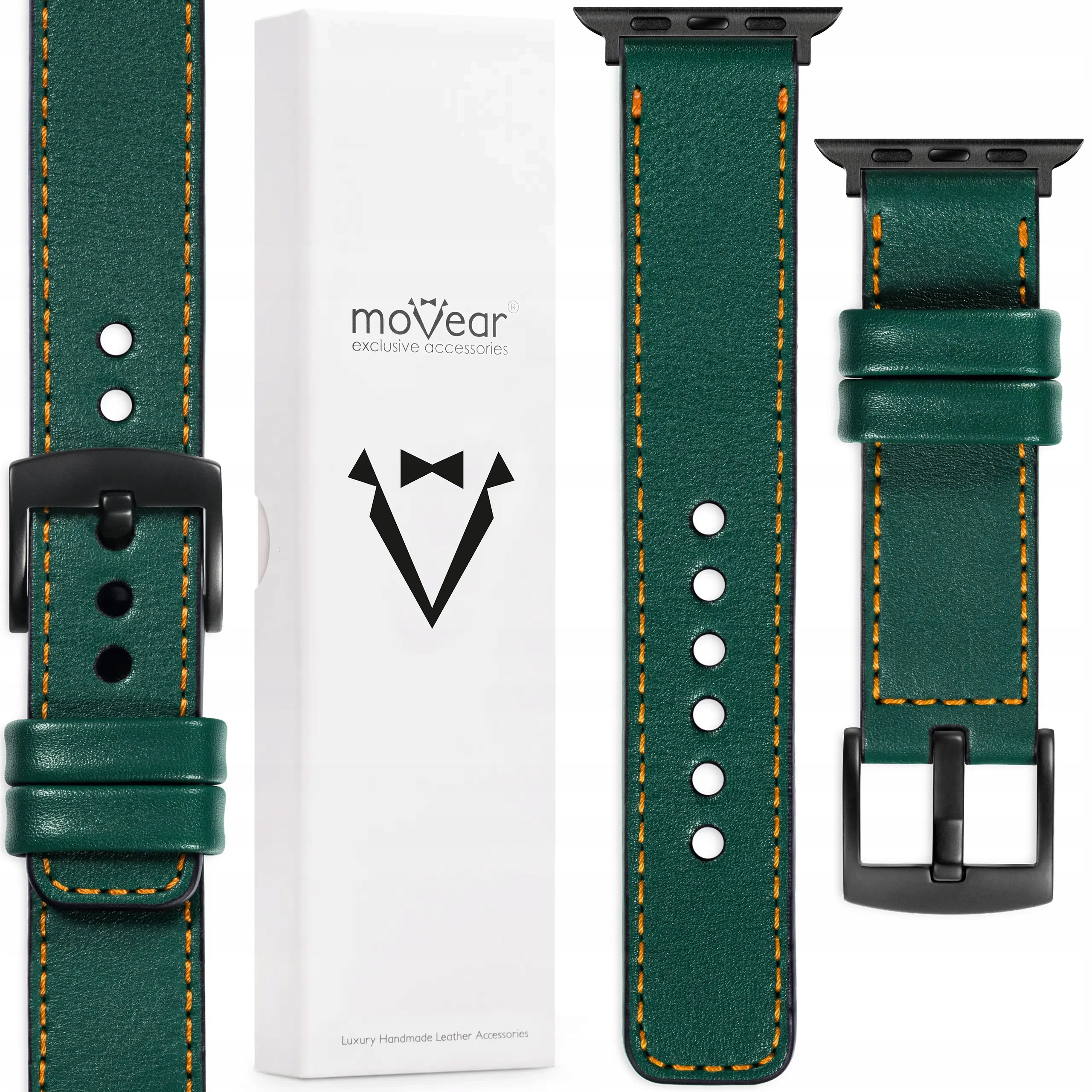 Exkluzivní řemínek pro Apple Watch 49/46-44 mm Ultra Kožený Lahvový