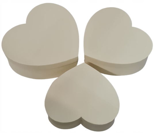 

Flower box pudełko 3w1 serca kremowe