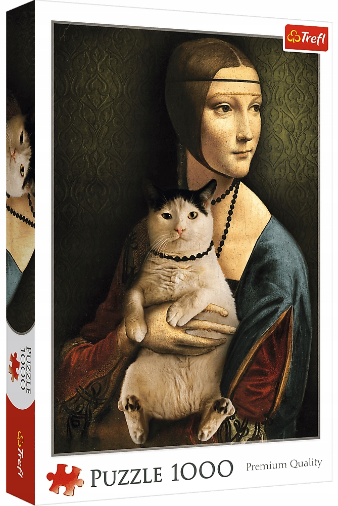 

Puzzle 1000 el. Dama Z Kotem Kot Kotek Obraz