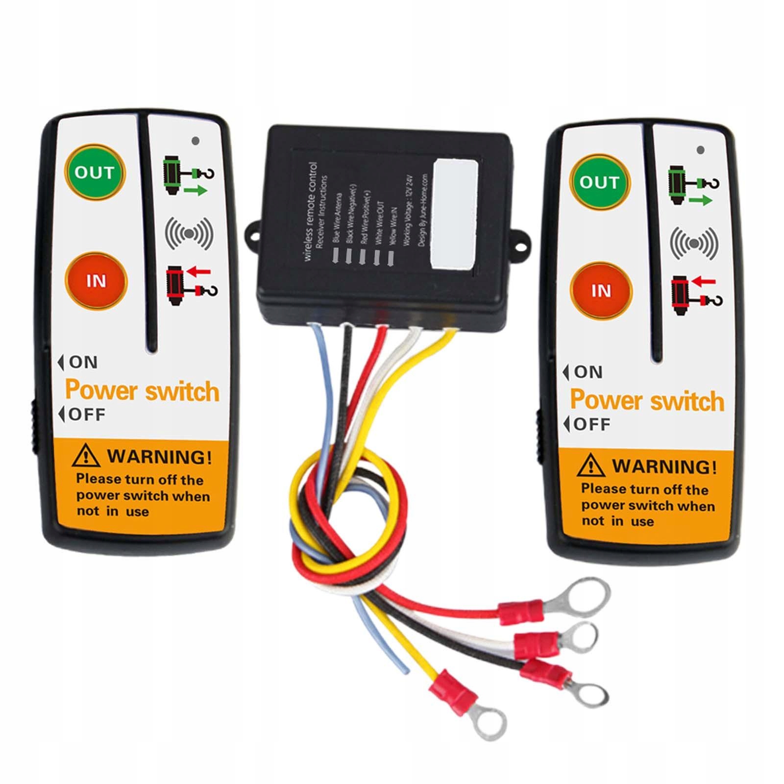 12V Electric Winch Wireless Remote Control and Receiver Kit, Handset Switch