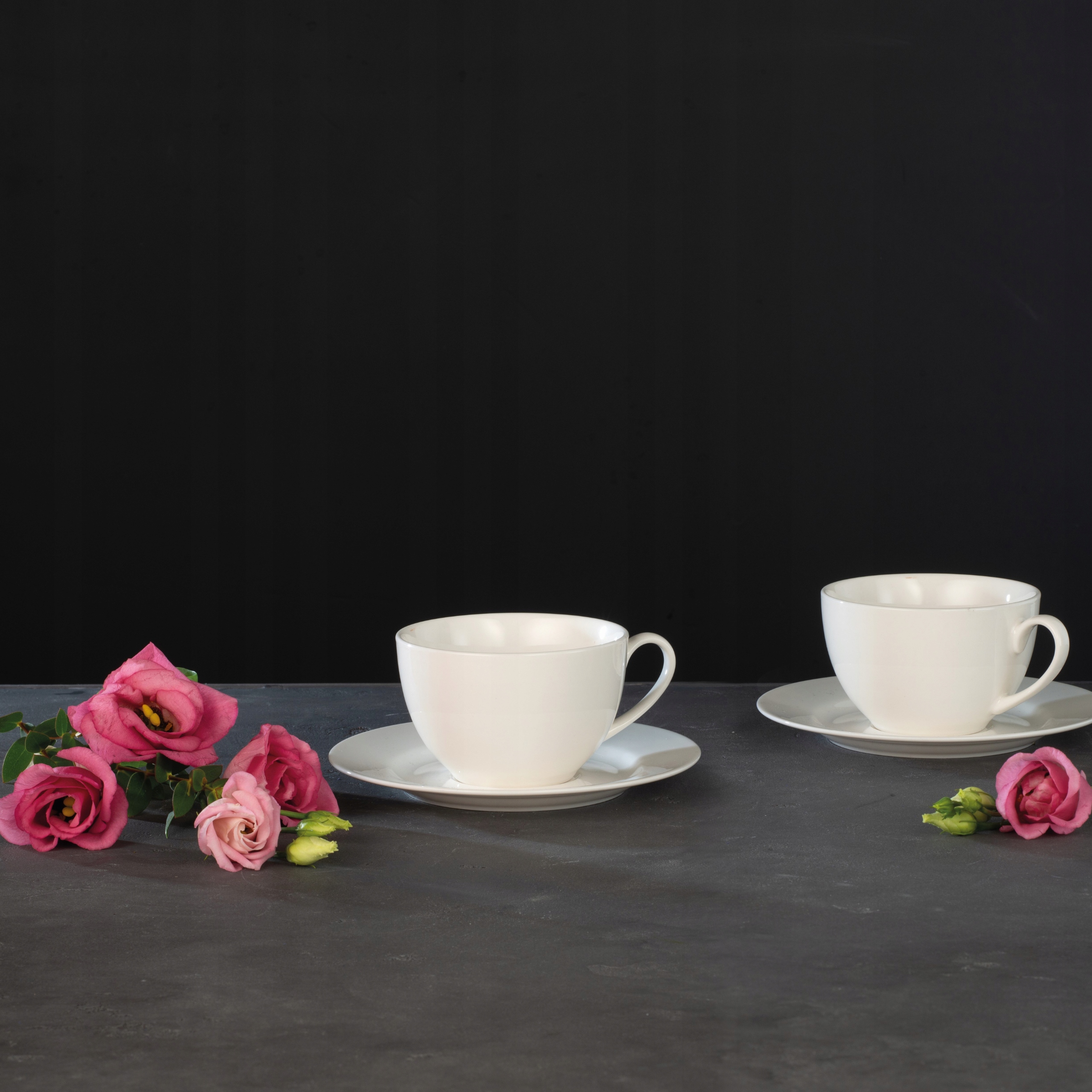 FILIŻANKI DO KAWY BIAŁE ZESTAW KOMPLET 6OSÓB PORCELANA ZE SPODKIEM AMBITION Rodzaj serwisu herbaciano-kawowy