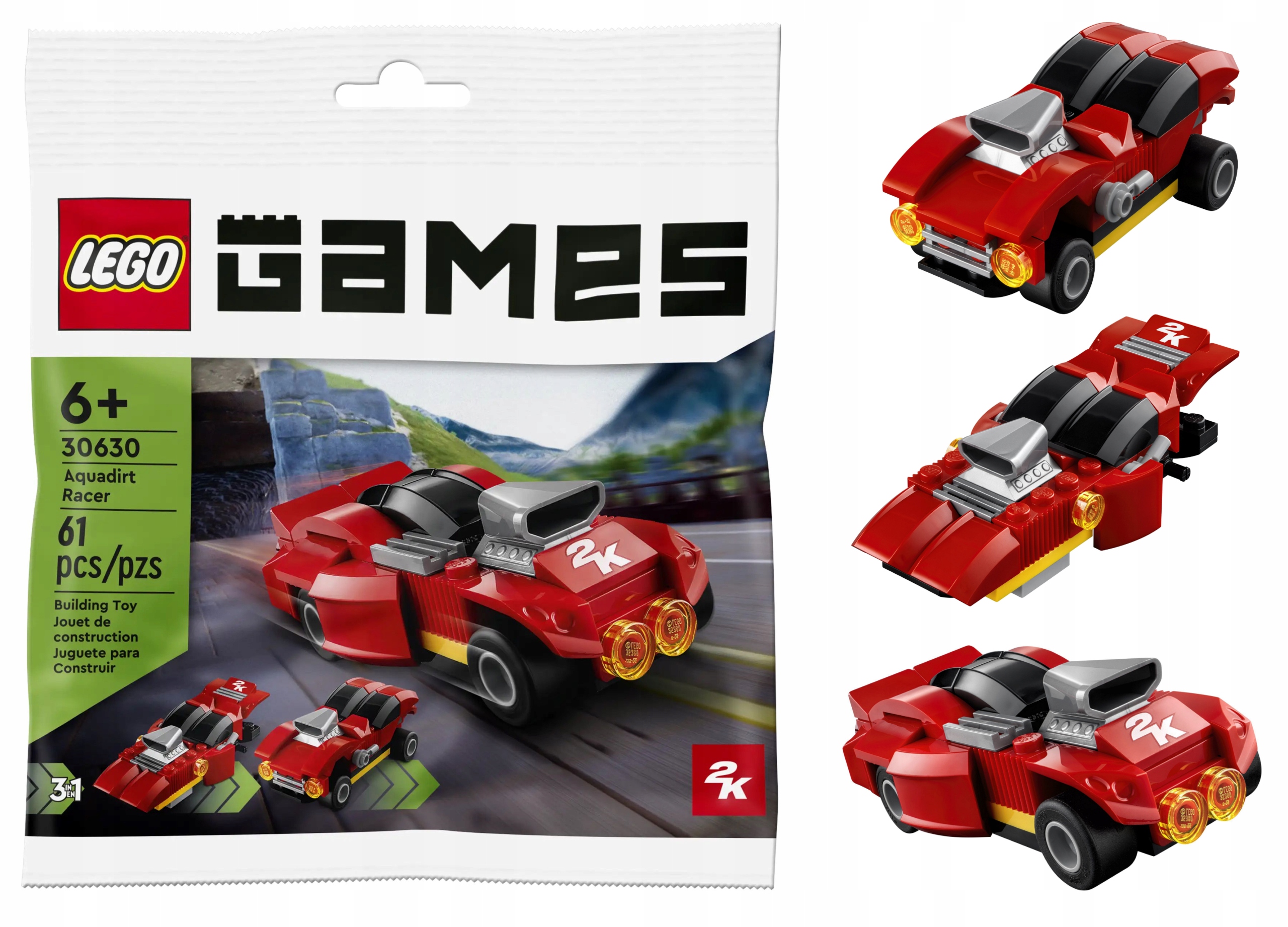 Lego 30630 Games Wyścigówka Aquadirt Racer 3 w 1 Liczba elementów: 61