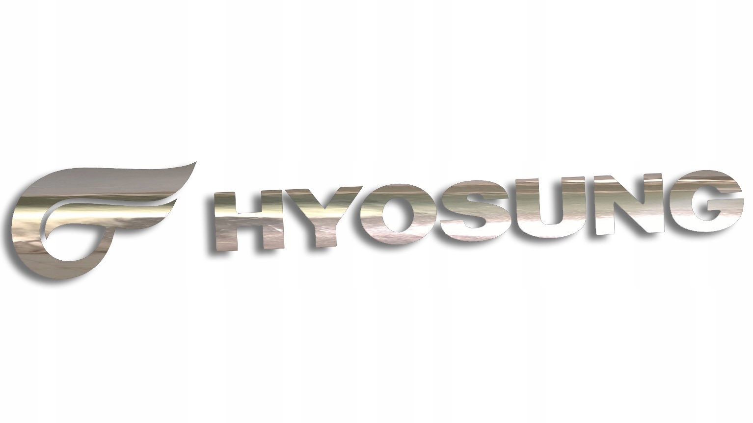 

Wycinana naklejka Hyosung chrom