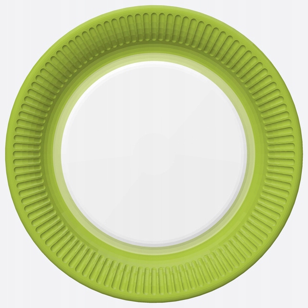 

Talerzyki Papierowe Zielone Białe Party 18 CM