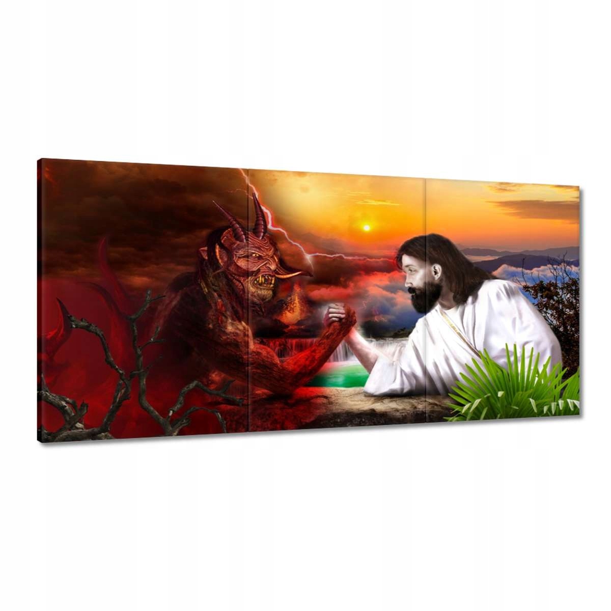 Obrazy 180x90 Silovanie Ježiša s diablom