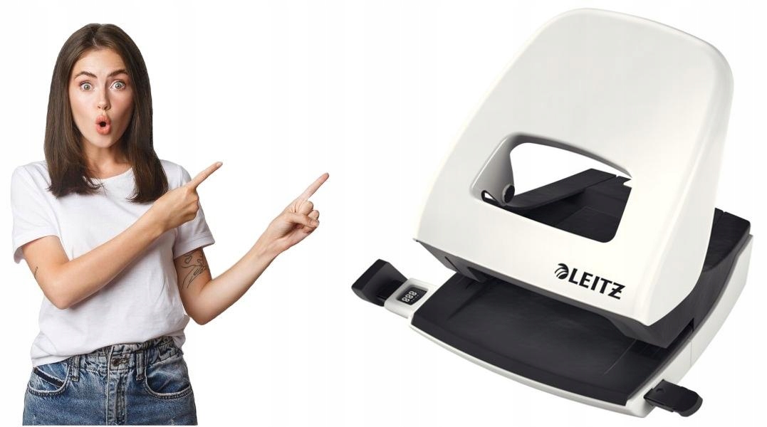 Dziurkacz Leitz 5008 biały do 30 kartek