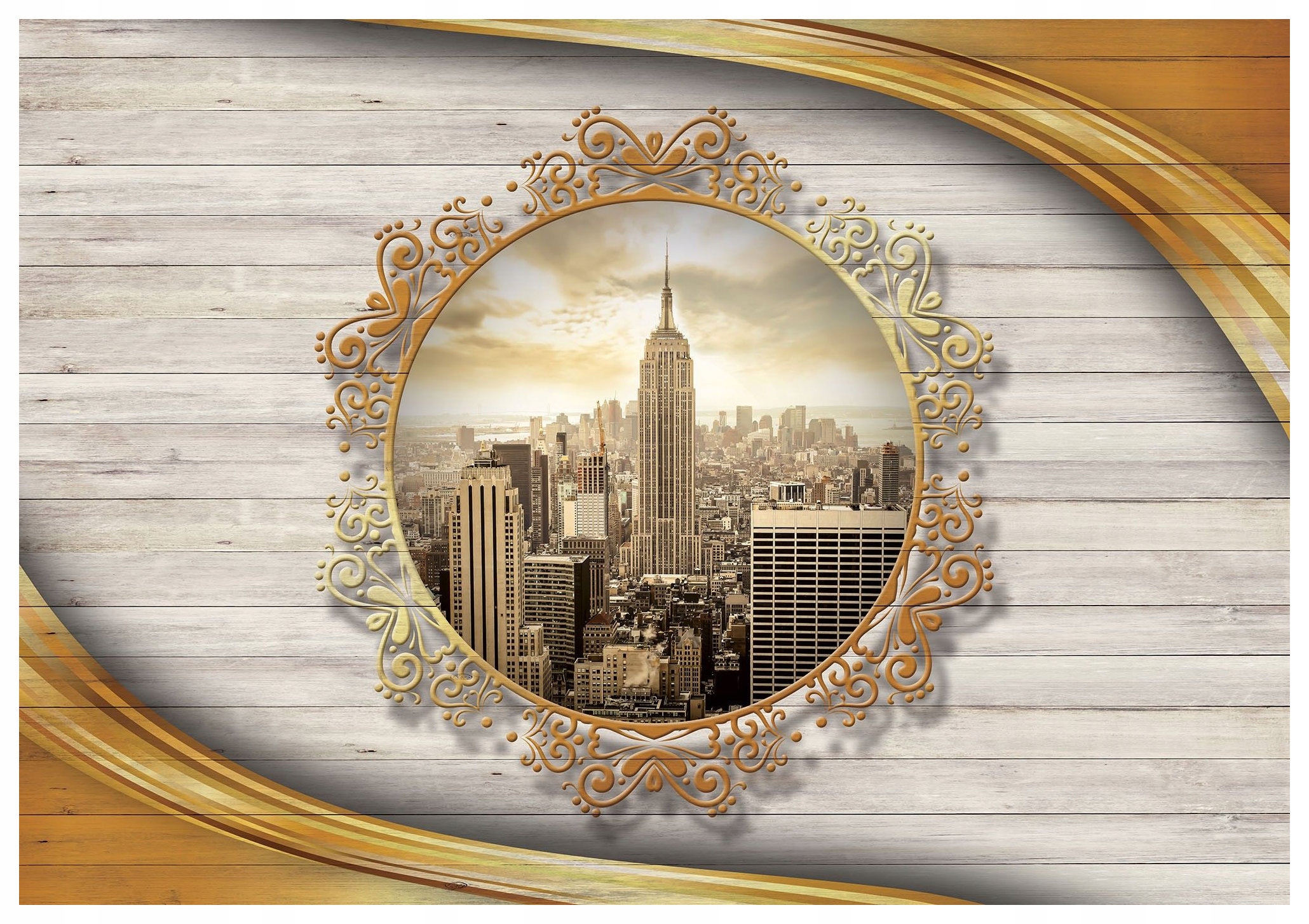 Fototapeta New York zlato Empire State Building vinylová 368x280 lepidlo